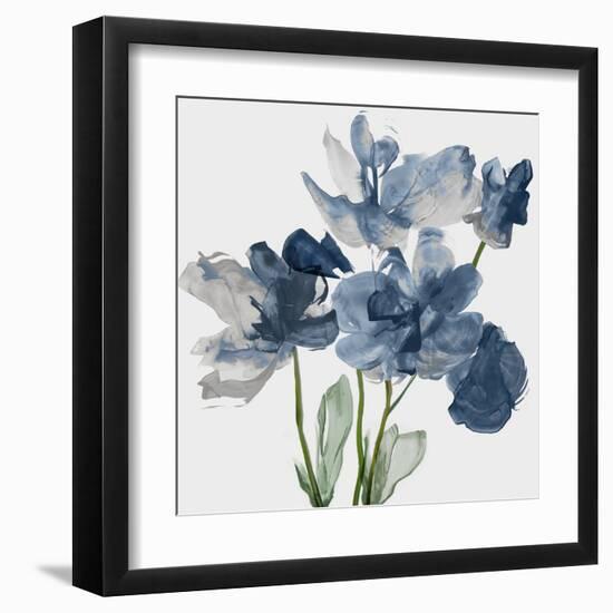 Blue Floral Radiance II-Asia Jensen-Framed Art Print