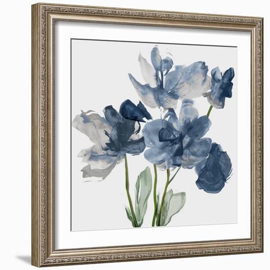 Blue Floral Radiance II-Asia Jensen-Framed Art Print