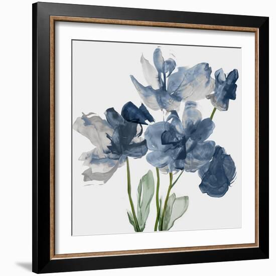Blue Floral Radiance II-Asia Jensen-Framed Art Print
