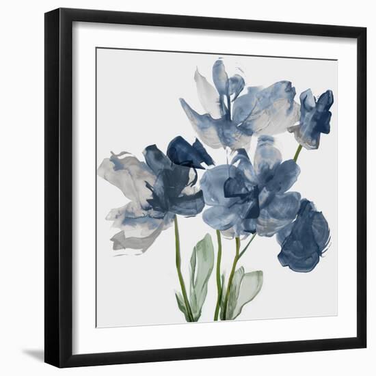 Blue Floral Radiance II-Asia Jensen-Framed Art Print