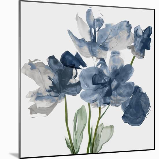 Blue Floral Radiance II-Asia Jensen-Mounted Art Print