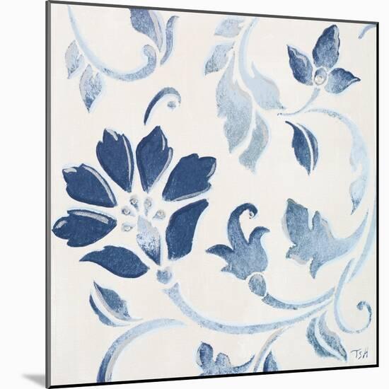Blue Floral Shimmer I-Tiffany Hakimipour-Mounted Art Print