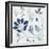 Blue Floral Shimmer I-Tiffany Hakimipour-Framed Premium Giclee Print