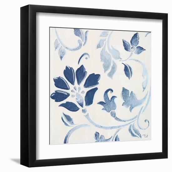 Blue Floral Shimmer I-Tiffany Hakimipour-Framed Art Print