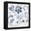 Blue Floral Shimmer II-Tiffany Hakimipour-Framed Stretched Canvas