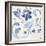 Blue Floral Shimmer II-Tiffany Hakimipour-Framed Art Print