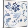 Blue Floral Shimmer II-Tiffany Hakimipour-Mounted Art Print