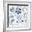 Blue Floral Shimmer II-Tiffany Hakimipour-Framed Premium Giclee Print