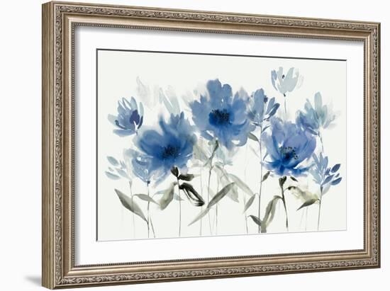 Blue Floral Trio-Aria K-Framed Art Print