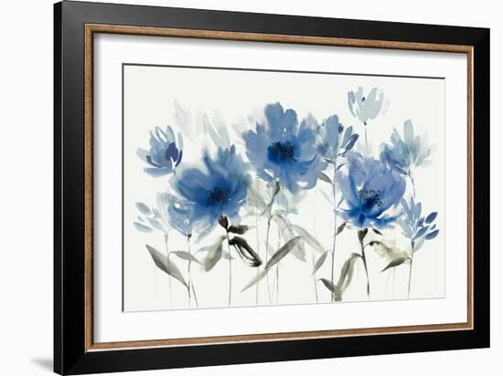 Blue Floral Trio-Aria K-Framed Art Print