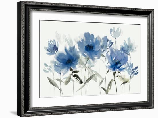 Blue Floral Trio-Aria K-Framed Art Print