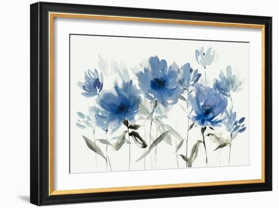 Blue Floral Trio-Aria K-Framed Art Print