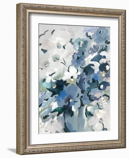 Blue Floral Vase-null-Framed Art Print