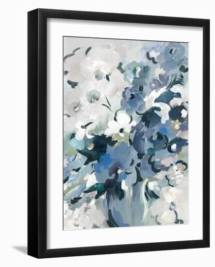 Blue Floral Vase-null-Framed Art Print