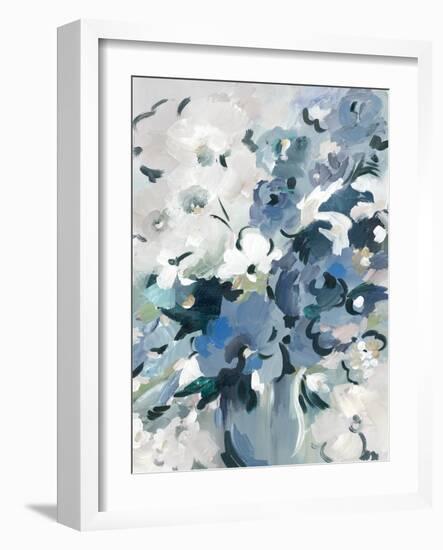 Blue Floral Vase-null-Framed Art Print