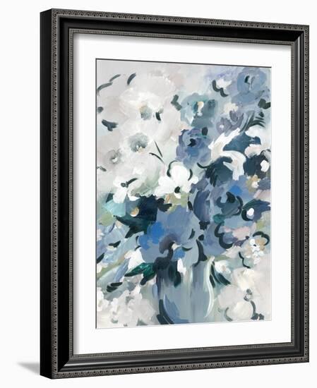 Blue Floral Vase-null-Framed Art Print