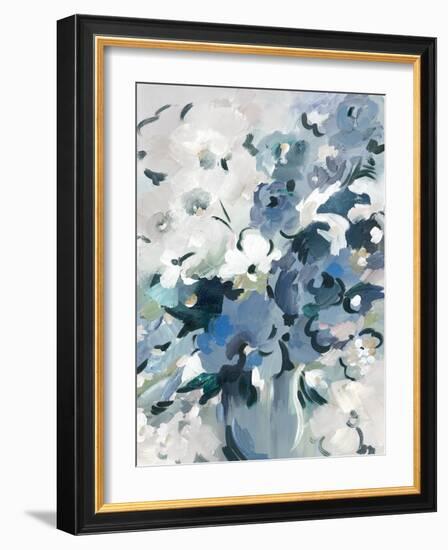 Blue Floral Vase-null-Framed Art Print