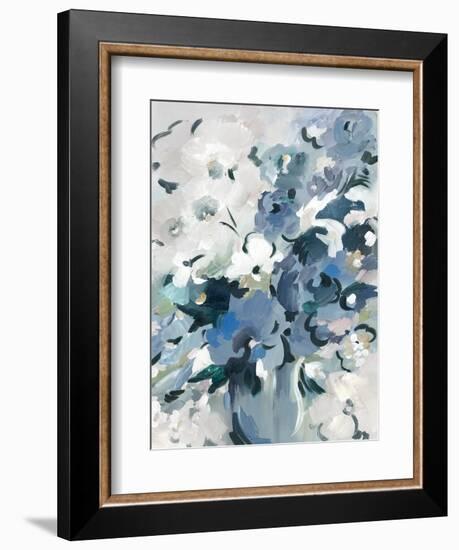 Blue Floral Vase-null-Framed Premium Giclee Print