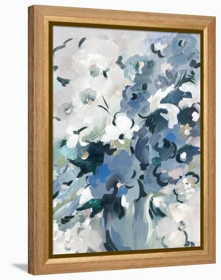 Blue Floral Vase-null-Framed Stretched Canvas