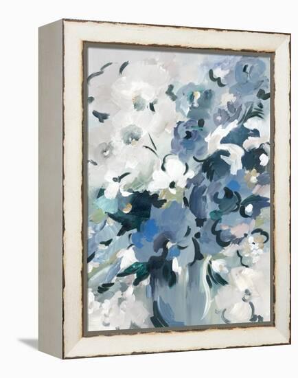 Blue Floral Vase-null-Framed Stretched Canvas