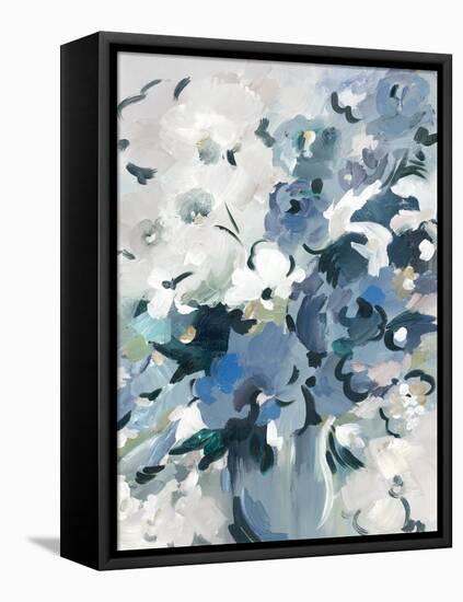 Blue Floral Vase-null-Framed Stretched Canvas