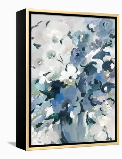 Blue Floral Vase-null-Framed Stretched Canvas