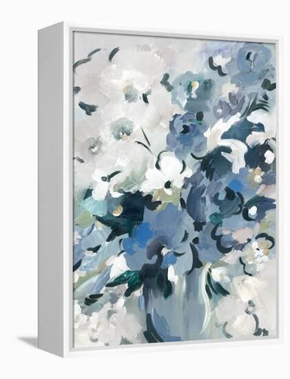 Blue Floral Vase-null-Framed Stretched Canvas