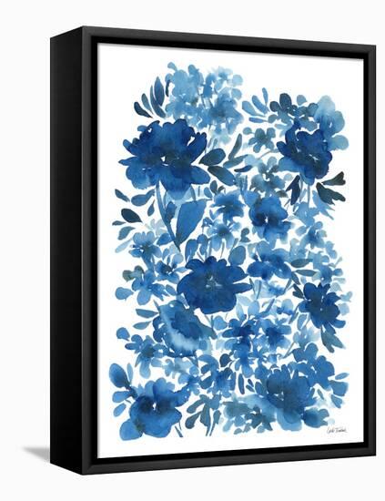 Blue Floral-Leslie Trimbach-Framed Stretched Canvas