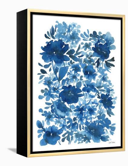 Blue Floral-Leslie Trimbach-Framed Stretched Canvas