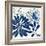 Blue Floralesque 1-Bella Dos Santos-Framed Art Print