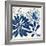 Blue Floralesque 1-Bella Dos Santos-Framed Art Print