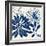 Blue Floralesque 1-Bella Dos Santos-Framed Art Print