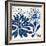 Blue Floralesque 1-Bella Dos Santos-Framed Art Print