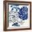 Blue Floralesque 2-Bella Dos Santos-Framed Art Print