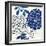 Blue Floralesque 2-Bella Dos Santos-Framed Art Print