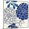 Blue Floralesque 2-Bella Dos Santos-Mounted Art Print