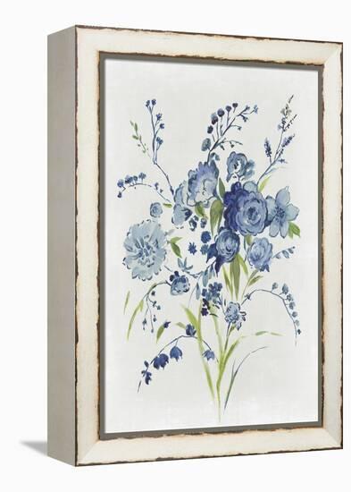 Blue Florals I-Asia Jensen-Framed Stretched Canvas