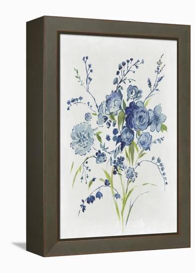 Blue Florals I-Asia Jensen-Framed Stretched Canvas