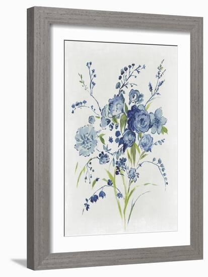 Blue Florals I-Asia Jensen-Framed Art Print