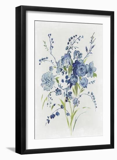 Blue Florals I-Asia Jensen-Framed Art Print