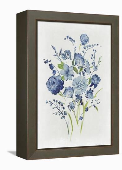 Blue Florals II-Asia Jensen-Framed Stretched Canvas