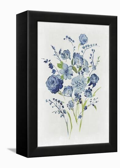 Blue Florals II-Asia Jensen-Framed Stretched Canvas