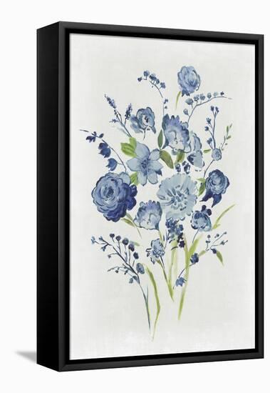 Blue Florals II-Asia Jensen-Framed Stretched Canvas