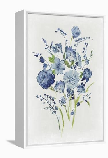 Blue Florals II-Asia Jensen-Framed Stretched Canvas