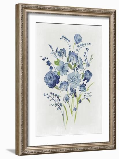 Blue Florals II-Asia Jensen-Framed Art Print