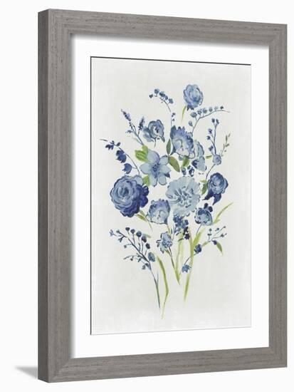 Blue Florals II-Asia Jensen-Framed Art Print