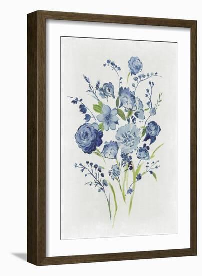 Blue Florals II-Asia Jensen-Framed Art Print