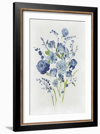 Blue Florals II-Asia Jensen-Framed Art Print