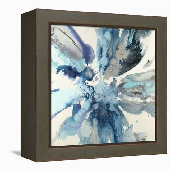 Blue Flower Explosion-Randy Hibberd-Framed Stretched Canvas