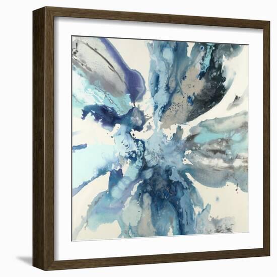 Blue Flower Explosion-Randy Hibberd-Framed Art Print